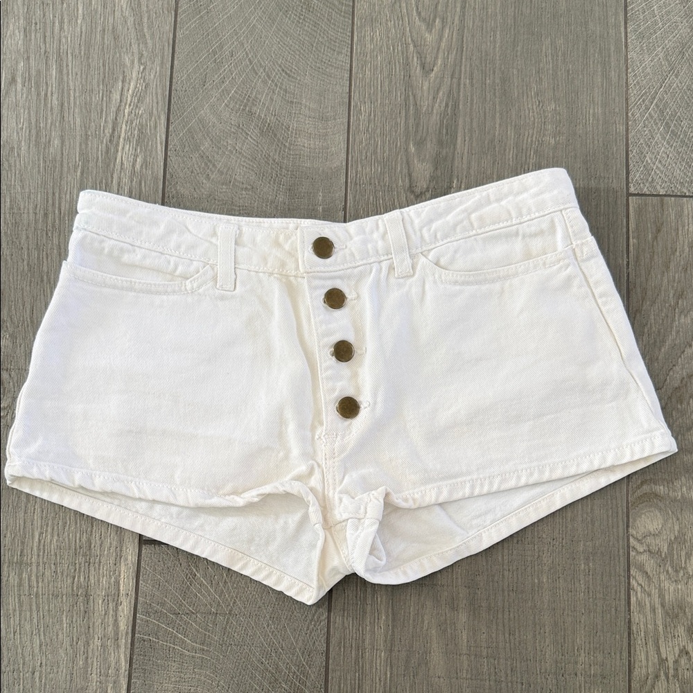 American Apparel High Waist White Shorts